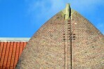 Detail paraboolvormige topgevel, zijde Prins Hendriklaan
<br/>
Gert-Jan Lobbes, 2015
